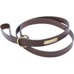 Ralph Lauren Correa para perros piel. Marrón 6 cm