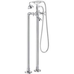 Roca Conjunto de ducha o bañera de pie con grifo bimando Carmen . Cromo