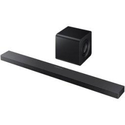 Samsung Barra de sonido 2025 HW-QS700F, Dolby Atmos y DTS Virtual: X, Q-Symphony, 3.1.2 con 9 altavoces, 345W, Subwoofer inalámbrico 6.5' 160W, Wi-Fi. Negro