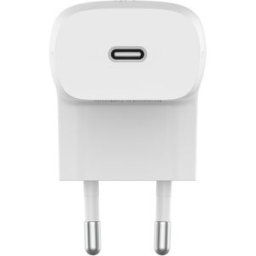 Belkin Cargador de pared USB-C 20 W + cable USB-C con conector Lightning. Blanco
