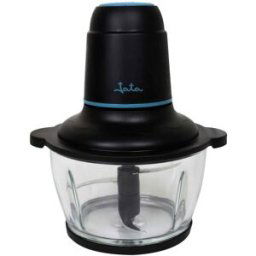 Jata Picadora eléctrica JEPC1250 con 4 cuchillas y bol de cristal con capacidad para 1,5 litros. Negro
