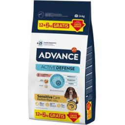 Advance Pienso para perros medianos y grandes Sensitive salmón y arroz. 14 Kg