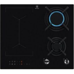 Electrolux Placa de gas mixta con 2 quemadores y 2 zonas de inducción - KDI641723K. Negro
