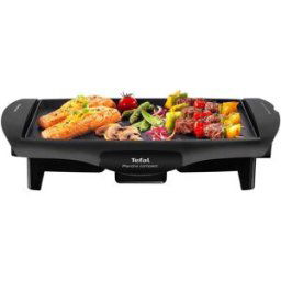 Tefal Plancha de asar eléctrica Compact CB500 termostato extraíble, apta para lavavajillas, 1800 W. Negro