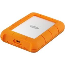 LaCie Disco duro externo portátil Rugged 5TB USB-C naranja. Naranja