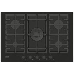 HAIER Placa gas 5 quemadores cristal negro Series 2- HAVG75S2B. Negro