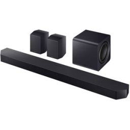 Samsung Barra de sonido 2025 HW-Q990F, Dolby Atmos y DTS: X, Q-Symphony, 11.1.4 con 23 altavoces, 756W, Subwoofer inalámbrico 8' de 300W, Wi-Fi. Negro