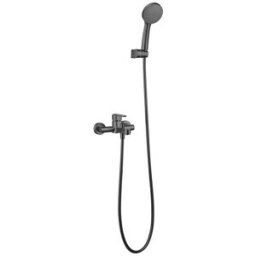 Imex Products Conjunto de grifo monomando y mango de ducha para bañera o ducha Roma Imex. Negro mate