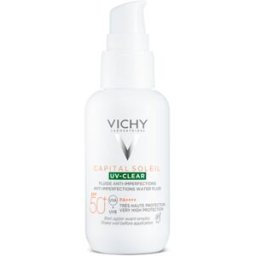 Vichy Protector solar Rostro UV Clear SPF50+ Laboratoires. 40 ml