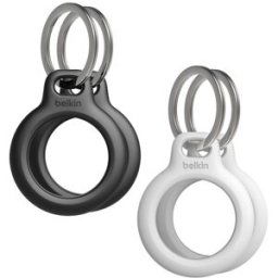 Belkin Soporte seguro Secure Holder con llavero para Airtag - Pack de 2 blanco / negro. Negro