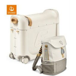 Stokke Pack de viaje Maleta BedBox™ + Mochila Crew BackPack™. Blanco niño