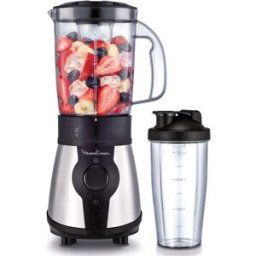 Moulinex Batidora de vaso Blend & Go LM1B1D con vaso para llevar. Negro