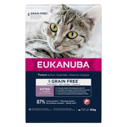 Eukanuba Kitten Grain Free Rico en Salmón - Pack % - 2 x 10 kg