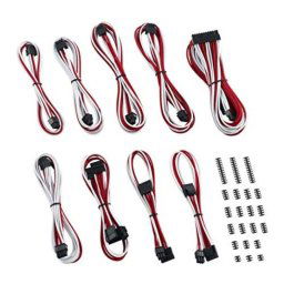 Kit de cables CableMod Classic ModMesh C-Series Corsair RMi/RMx Rojo/Blanco alta pureza 600V