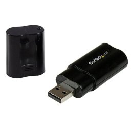Adaptador de sonido USB StarTech ICUSBAUDIOB Negro C-Media CM108AH Jack 3,5mm Plug and Play