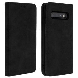 Avizar Funda Cartera con Función Soporte Negra para Samsung Galaxy S10
