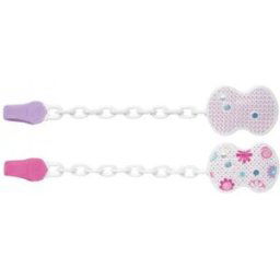 Chicco Sujeta Chupete con Cadena Rosa
