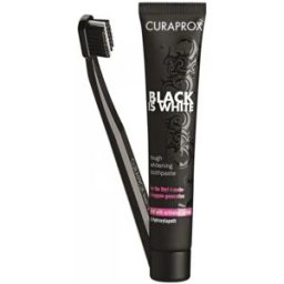 Curaprox Black & White Pasta Dentífrica Blanqueadora 90ml + Kit Cepillo