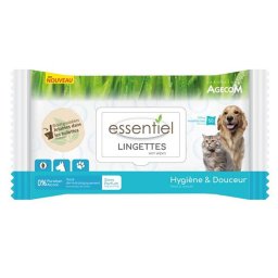 Toallitas Essentiel sin perfume para mascotas - 2 x 50 unidades
