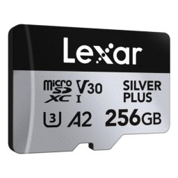 Tarjeta MicroSD Lexar Professional SILVER PLUS 256GB UHS-I U3 V30 205MB/s 150MB/s A2