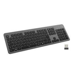 Teclado Ewent EW3296 Inalámbrico Bluetooth Completo Retroiluminado Bajo Perfil Negro/Gris