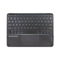Teclado Conceptronic TOBIN01BES QWERTY Español Bluetooth Touchpad Recargable Negro