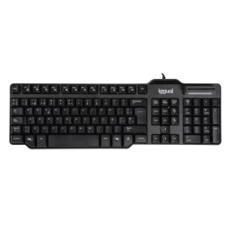 Teclado iggual CK-ID-DNI SMART Negro QWERTY 105 teclas USB lector inteligente