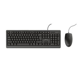 Pack Teclado Trust Primo QWERTY Español Alámbrico Perfil Bajo Negro + Ratón Ambidiestro