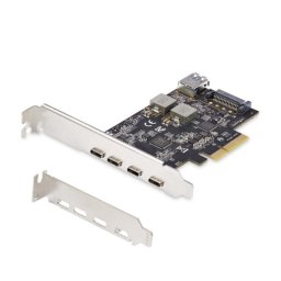 Tarjeta PCIe USB 3.2 Gen 2 StarTech PEXUSB315C4A 4x USB-C 1x USB-A Interno 10Gbps SATA Low-Profile