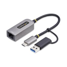 Adaptador USB-C a Ethernet StarTech.com USB3C-E1000-A 1Gbps Dongle USB-A Gris 15cm