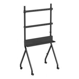 Soporte TV Gembird TVS-86F-02 Móvil para pantallas 55-86" altura ajustable hasta 40kg ruedas negro