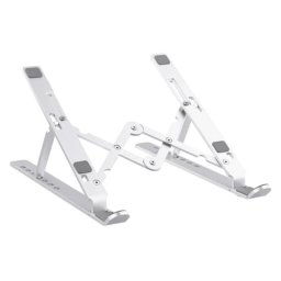 Soporte para portátil y tablet T'nB iClick aluminio plegable 17" plata ultraligero