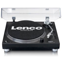 Lenco L-3809BK Plato DJ de Accionamiento Directo con Codificación USB/PC Negro