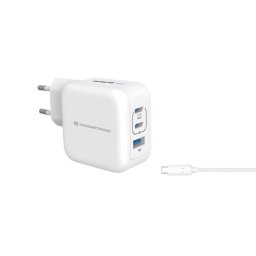 Cargador Conceptronic ALTHEA17W Universal 67W GaN 2x USB-C 1x USB-A Blanco