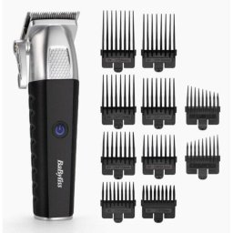 Cortapelos BaByliss E812E batería litio acero inoxidable 8 peines guía inalámbrico
