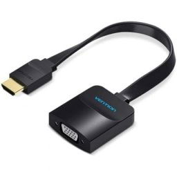 Conversor Vention 74346 HDMI a VGA/Micro USB/Jack 3.5mm 0.2m Negro