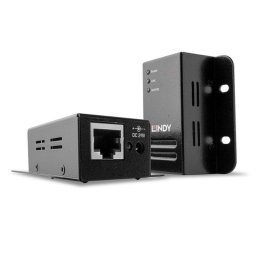Transmisor y receptor de red Lindy 42680 50m 480Mbit/s Metal PoE USB Cat6 Negro