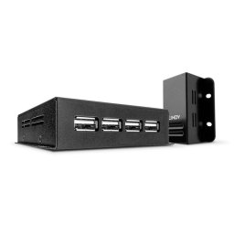 Transmisor y Receptor de Red Lindy 42681 50m 480Mbit/s USB2.0 PoE 5 Puertos Metal CE RoHS