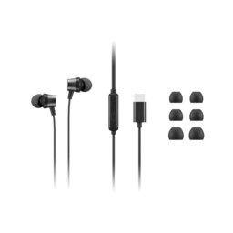 Auricular Lenovo 4XD1J77351 Binaural Intraaural USB Tipo C Alámbrico 12g Negro Oficina