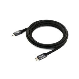 Cable USB-C Equip 128382 USB4 Gen 2x2 2m 20Gbps PD 100W 4K60Hz Trenzado Negro