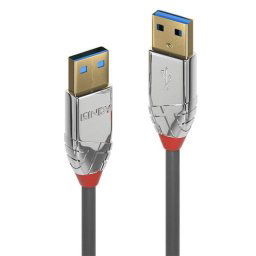 Cable USB A Macho a USB A Macho Lindy 36629 5m 5Gbps Chapado en Oro Gris Plug and Play