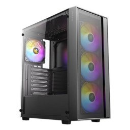 Torre PC Gaming Antec AX65 ARGB Midi Tower Negro ATX/ITX/micro ATX Ventana Lateral 4x Ventiladores RGB