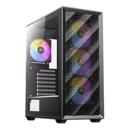 Caja PC Antec AX85 ARGB Midi Tower Negro ATX Ventana Lateral 4x Ventiladores 2x USB 3.2