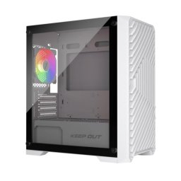 Caja PC Gaming Keep Out XC-220 Glass Micro-ATX ARGB Blanco Vidrio Templado