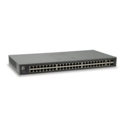 Switch de Red LevelOne FGU-5021 50 Puertos Fast Ethernet 2 Combo SFP Montaje en rack