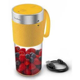 Batidora de vaso portátil Moulinex Lightmix LM1C0210 0.3L batería acero amarillo