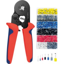 LOGILINK WZ0068 - Crimpadora de terminales de cable, 230 mm, con 1200 virolas de c