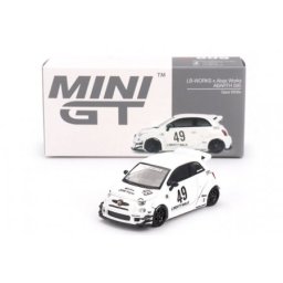 FIAT 595 Abarth LB-Works X Abas Works 2024 White - MiniGT Escala 1:64 (MGT00809L)