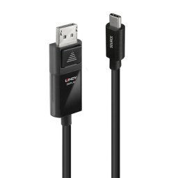 Cable USB Tipo C a DisplayPort Lindy 43343 3m 8K 144Hz Macho/Macho Chapado en Oro