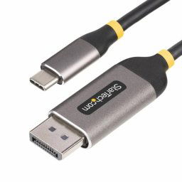 Cable USB-C a DisplayPort StarTech 3m 8K 60Hz 4K 144Hz HDR10 Macho-Macho Negro/Gris